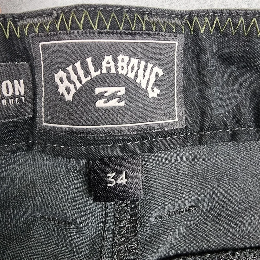 Billabong Adventure Division Shorts Mens 34 Gray Chino Outdoor Travel 8 Inseam